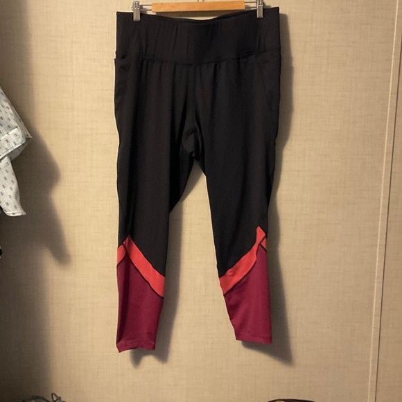 Livi Active Black and Red Track Pants - Picture 1 of 4